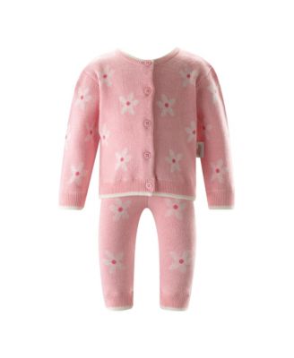 Girls' Daisy Knit Cardigan and Leggings Set- Baby