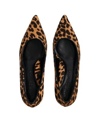  Women's Calf Hair Flared Kitten Heel Pump