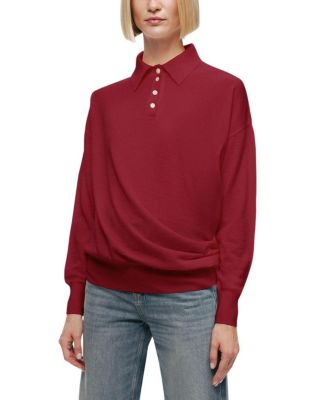  Relaxed Polo Knit Sweater