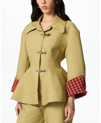  Buckle Front Fitted Jacket