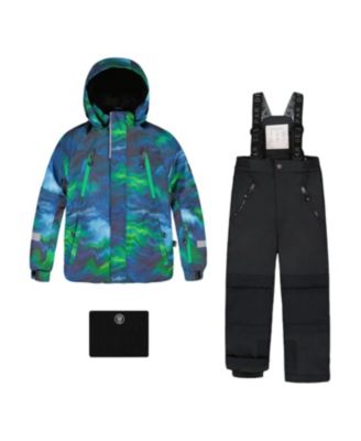  Boys' Two-Piece Play Snowsuit Gradient Jacket - Little Kid