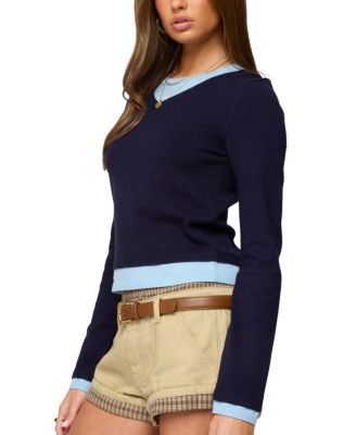 Marthie Layered Knit V Neck Top