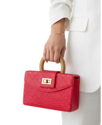  The Gracie Woven Buntal Straw Clutch Bag