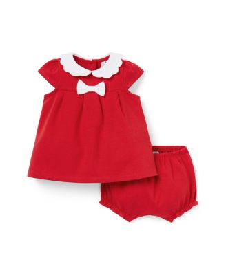  Girls' Scalloped Collar Ponte Dress - Baby