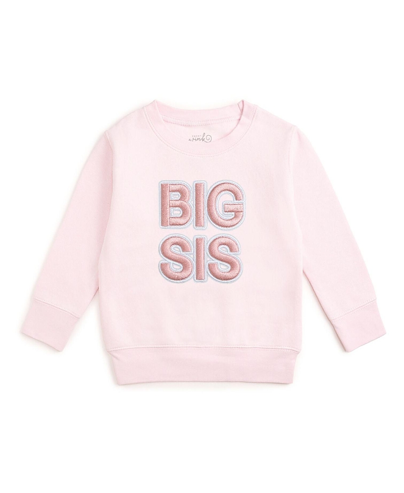 Sweet Wink Girls' Big Sis Embroidered Patch Sweatshirt - Baby, Little Kid