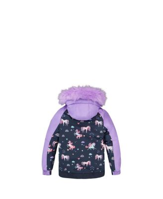  Girls' Two-Piece Play Snowsuit Unicorn Jacket - Little Kid