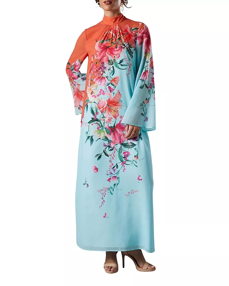 Coast Printed Tie Back Column Maxi Dress