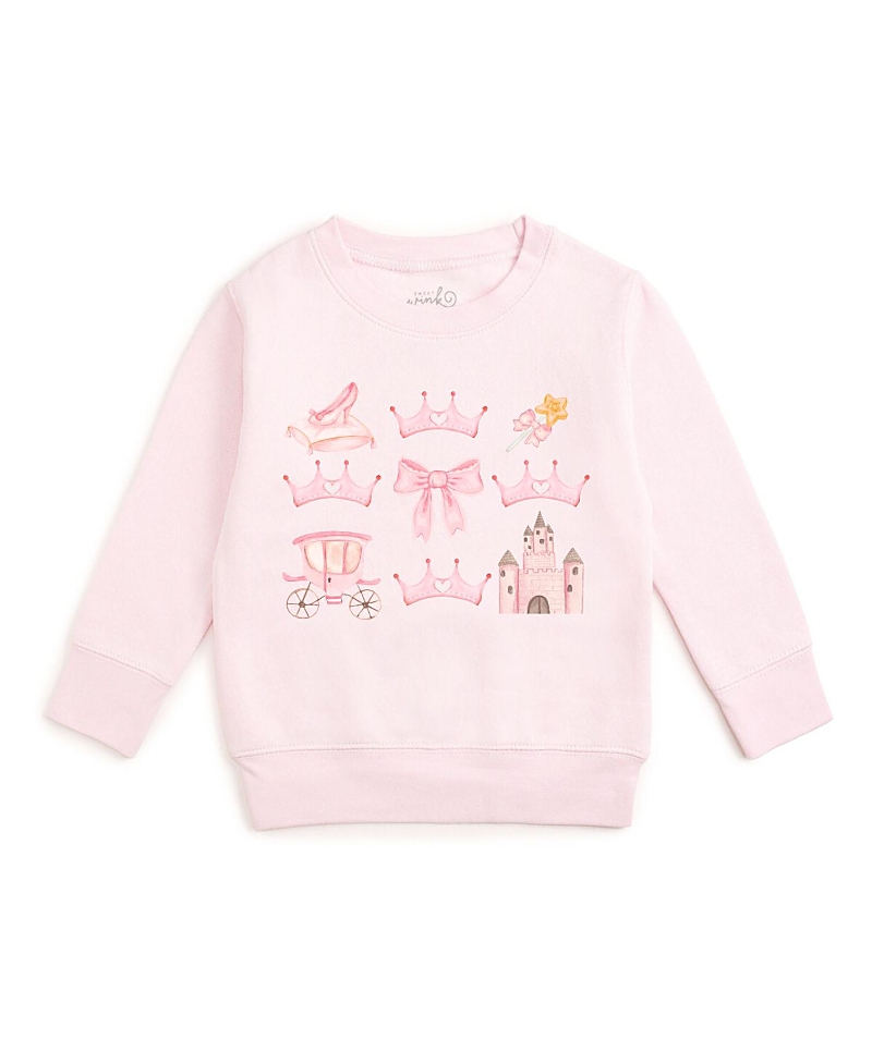 Sweet Wink Girls' Princess Cutie Sweatshirt - Baby, Little Kid, Big Kid