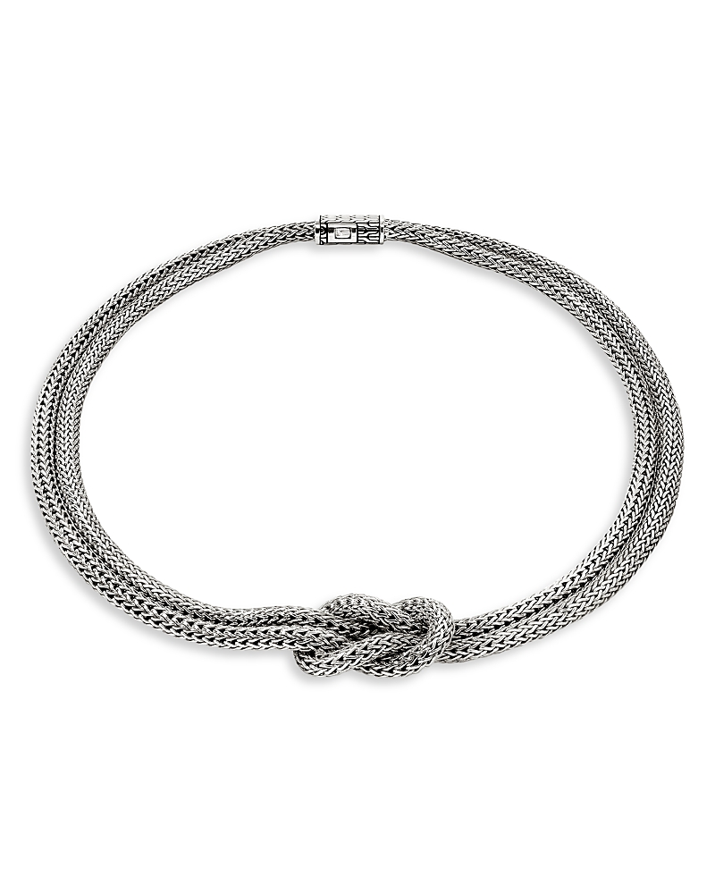 John Hardy Sterling Silver Love Knot Double Strand Chain Necklaces