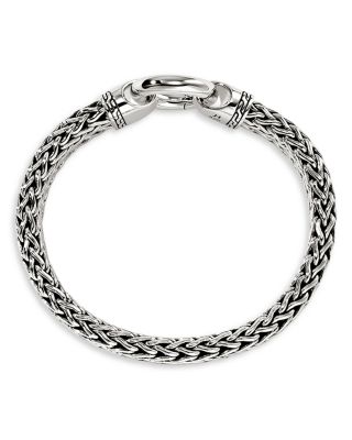 Men's Sterling Silver Icon Extension Flat Chain Bracelet
