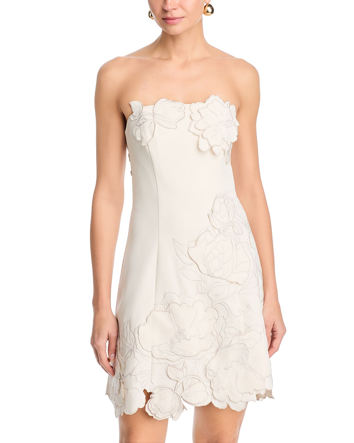 Leo Lin Ayla Applique Bustier Mini Dress
