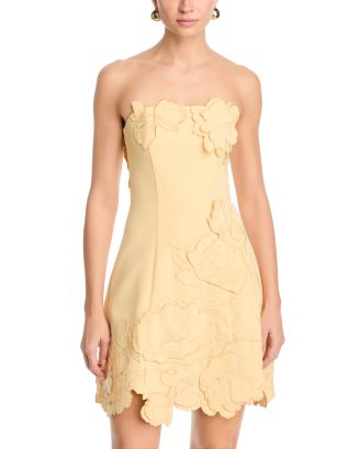 leo lin blair appliqu mini dress Aurelie Appliqu Short Sleeve Mini Dress