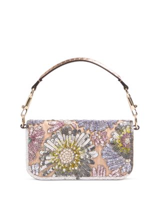 Small VLogo Sequined Shoulder Bag