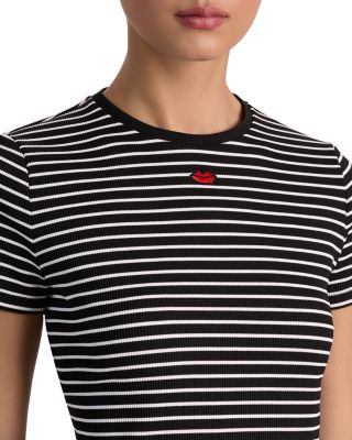 Cindy Embroidered Cropped Tee