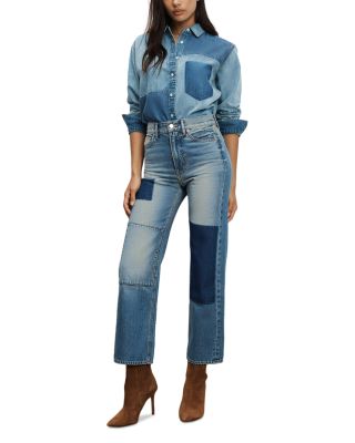 Dylan High Rise Straight Ankle Jeans in Time Lapse