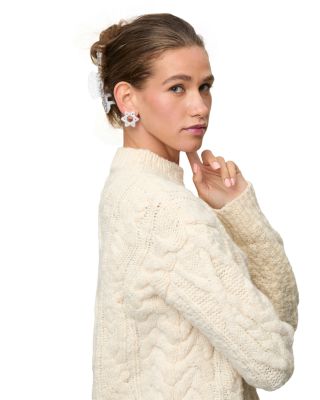 Holiday Lights Crystal Jumbo Claw Clip