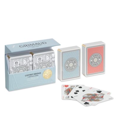 Dolphin Blue & Coral Red Playing Cards, Set of 2