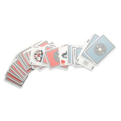 Dolphin Blue & Coral Red Playing Cards, Set of 2