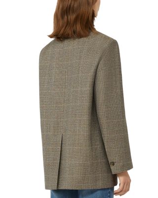 Wkdmagma Plaid Single Breasted Blazer