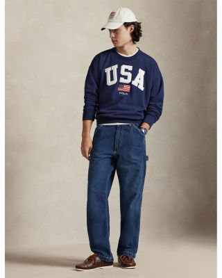 Unisex Vintage Fit Flag Fleece Sweatshirt