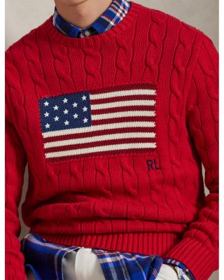 Cable Knit Flag Sweater