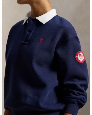 Team USA Polo Collar Fleece Pullover