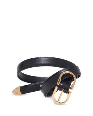 Women's Double Buckle Leather Belt