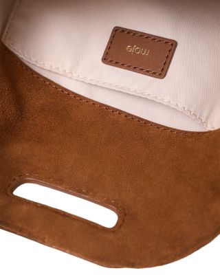 Miss M Mini Fringed Brown Suede Crossbody Bag