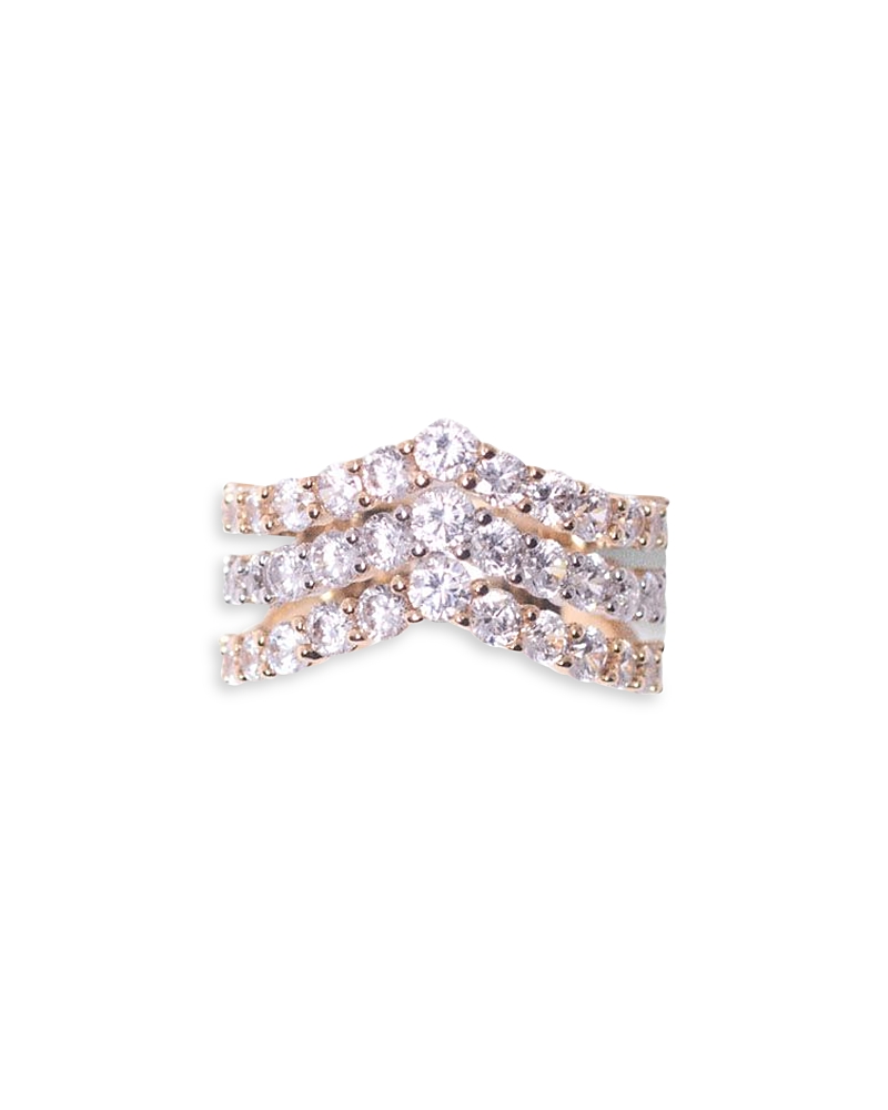 Maje Two Tone Rhinestone Ring