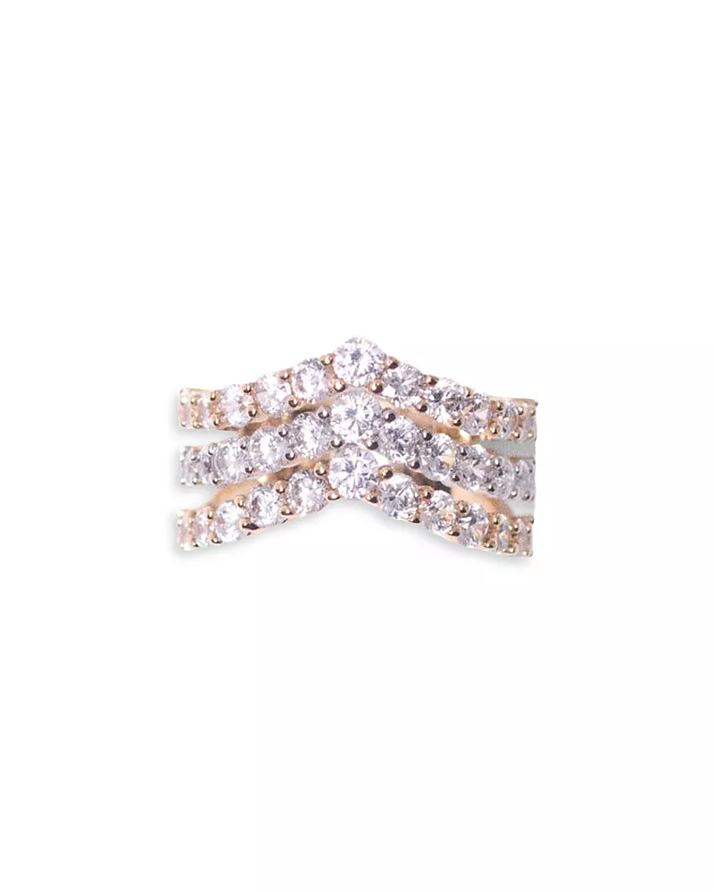 Maje Two Tone Rhinestone Ring