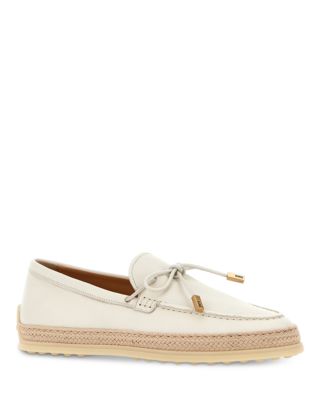 Women's Leather Espadrille Loafers