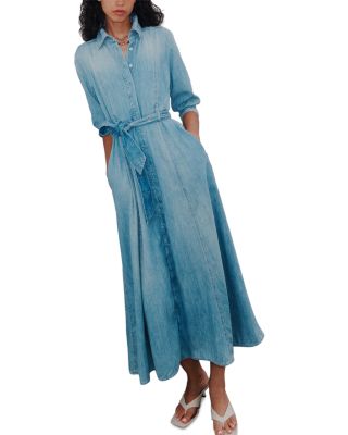 Belted Denim Shirtdress