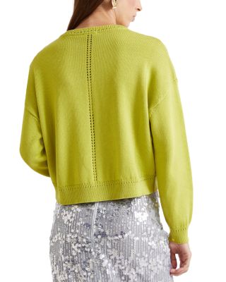 Alcuno Pointelle Trim Cardigan