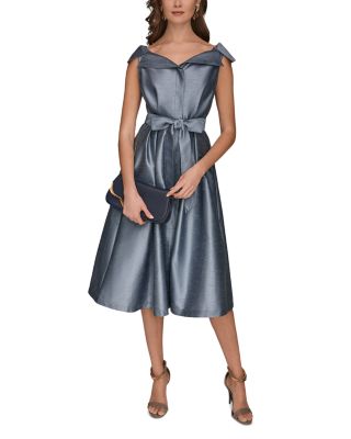 Belted Fit-and-Flare Dress