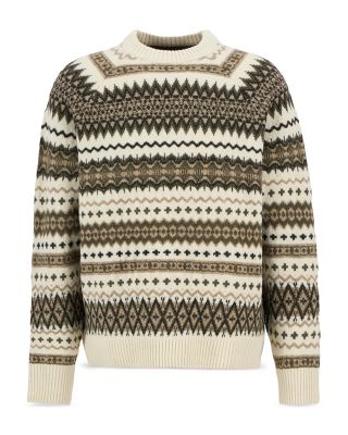 Hase Brushed Fair Isle Crewneck Sweater 
