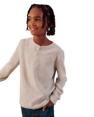 Boys' Henley Waffle Long Sleeve Tee - Little Kid, Big Kid