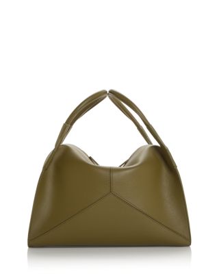 Victoria Pli&eacute; Medium Leather Top Handle Bag