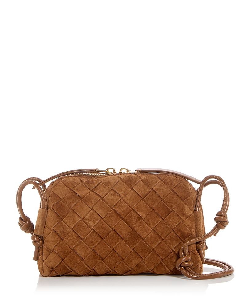Bottega Veneta Concert Pouch Intrecciato Leather Suede Bag