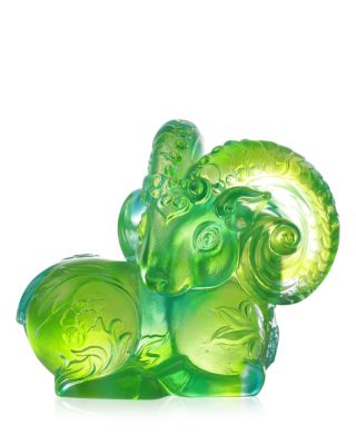 Ruyi's Twelve Blessings Auspicious Fuzzy Crystal Glass Sculpture