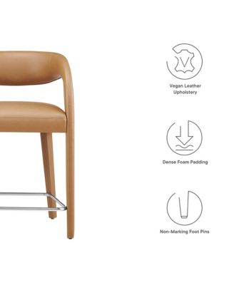 Pinnacle Faux Leather Counter Stool, Set of 2