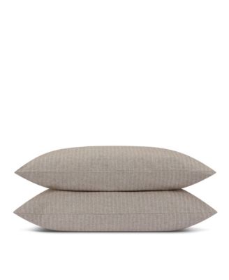 Herringbone Brushed Cotton Pillowcase Pair, King