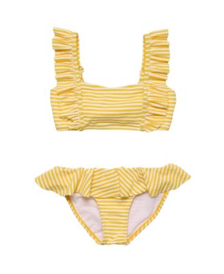 Girls' Sunshine Stripe Frilled Bikini - Little Kid, Big Kid