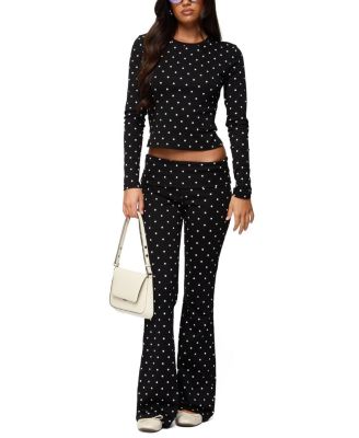 Daliya Polka Dot Long Sleeve Top