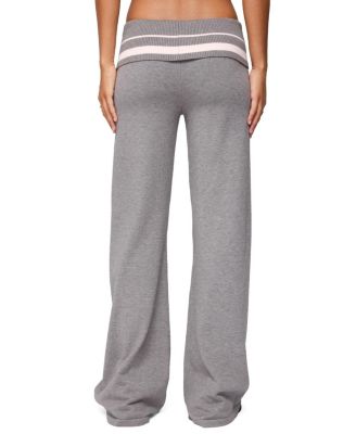  Kaliya Stripey Fold Over Knit Pants