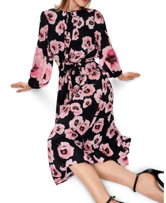 Midi Dress with Floral Pattern