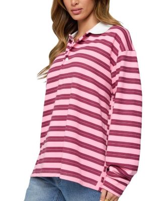 Maureen Striped Polo Sweatshirt