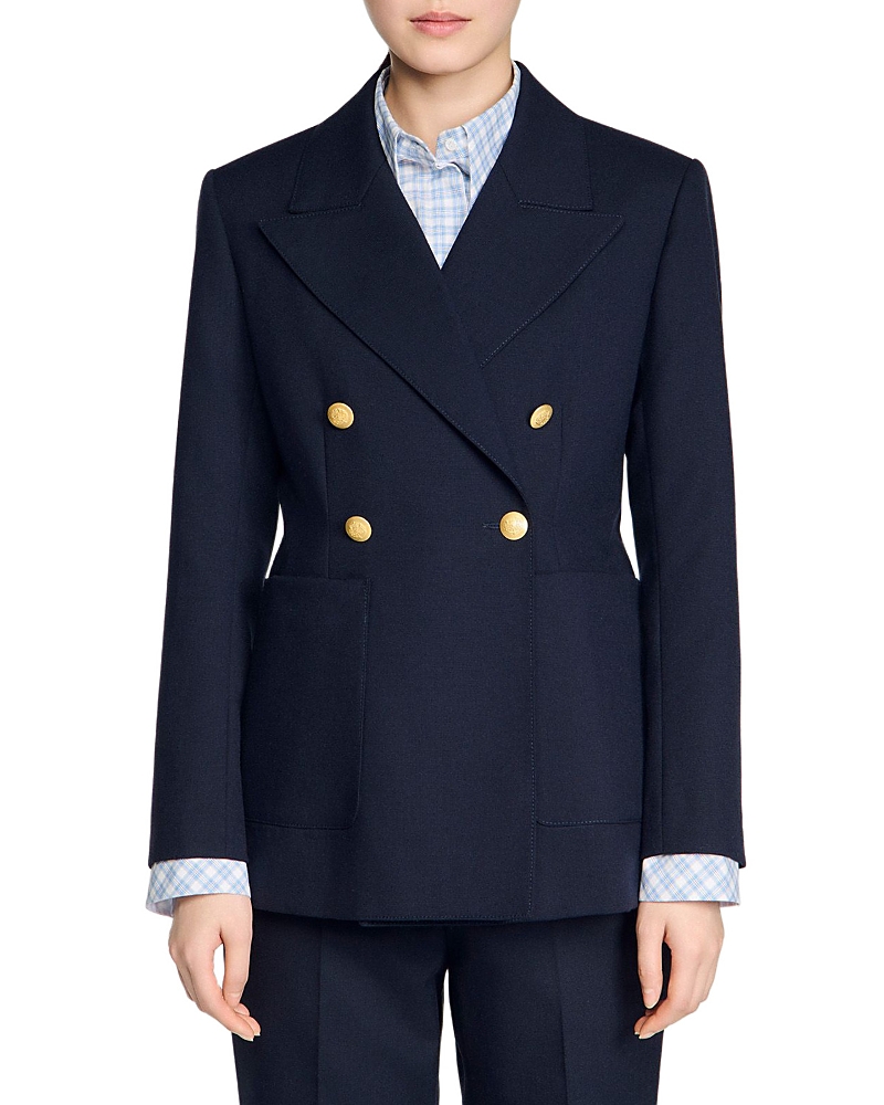 Sandro Slim Fit Suit Jacket In Blue