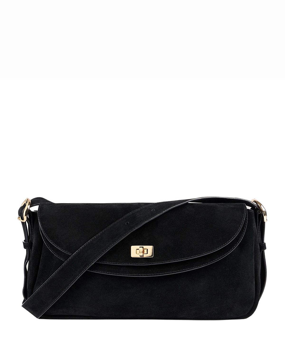Sandro Le Mambo Suede Shoulder Bag