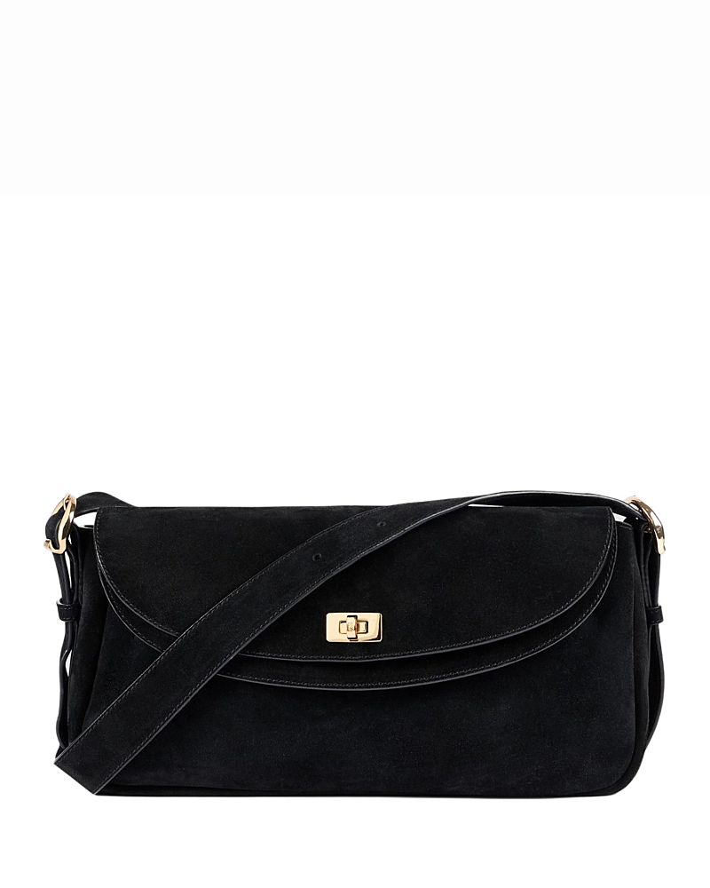 Sandro Le Mambo Suede Shoulder Bag
