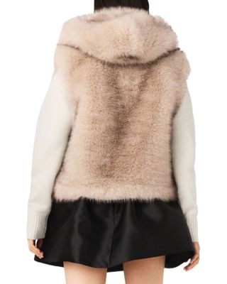 Hooded Faux Fur Vest